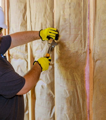 Attic insulation installation in Los Angeles home
