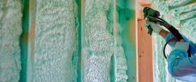 Wall insulation project in Los Angeles residence