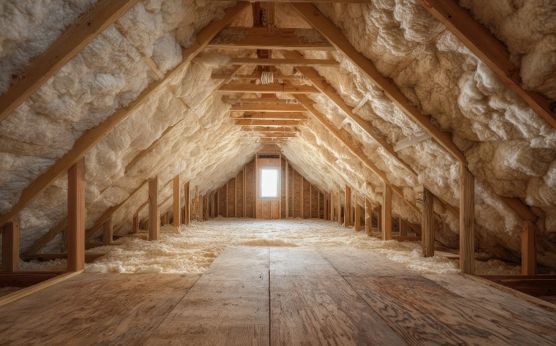 Attic insulation installation in Los Angeles home