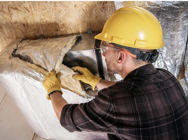 Old insulation removal from a Los Angeles property